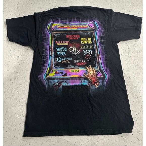 Universal Studios Halloween Horror Night Crew Neck Black SS T-Shirt Men's Sz S - Picture 6 of 6